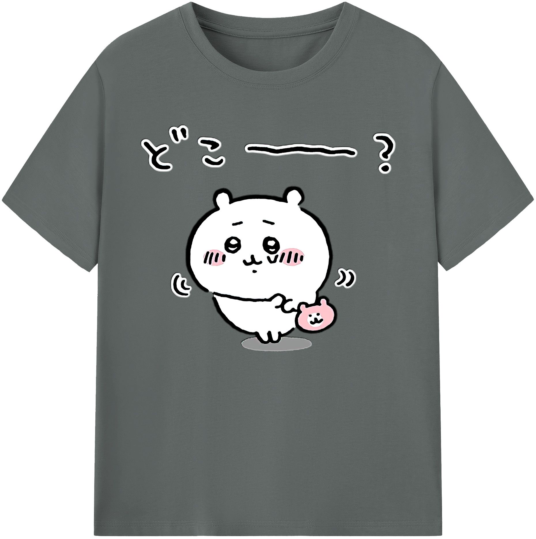 （画像用） ちいかわ ちいかわ Chii-kawa chiikawa 綿100％ メンズ半袖Tシャツ｜肌触りやわらか＆通気性